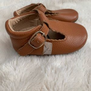 Little Love Bug T-Bar leather moccasin shoes